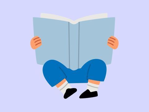 large book on lap icon