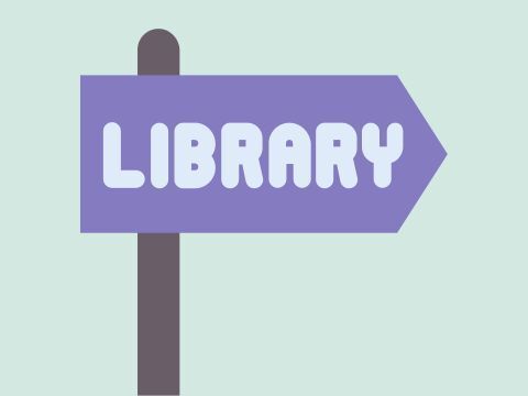 library sign