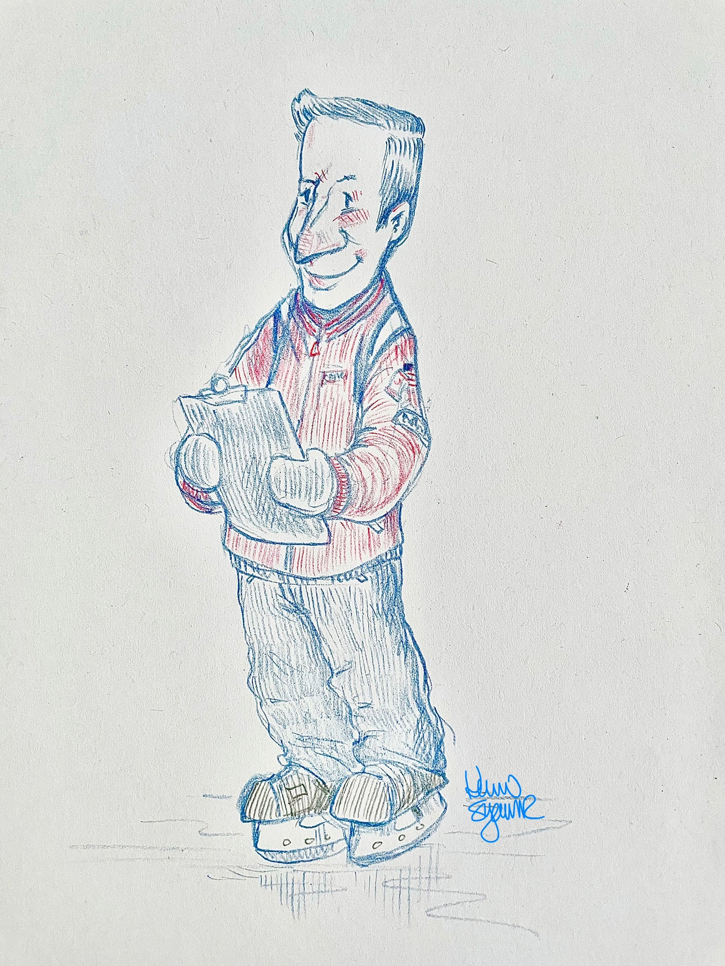 Kevin Sylvester - Study for Walter Gretzky from the picture book GREAT (2)