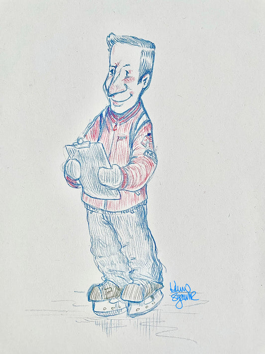 Kevin Sylvester - Study for Walter Gretzky from the picture book GREAT (2)