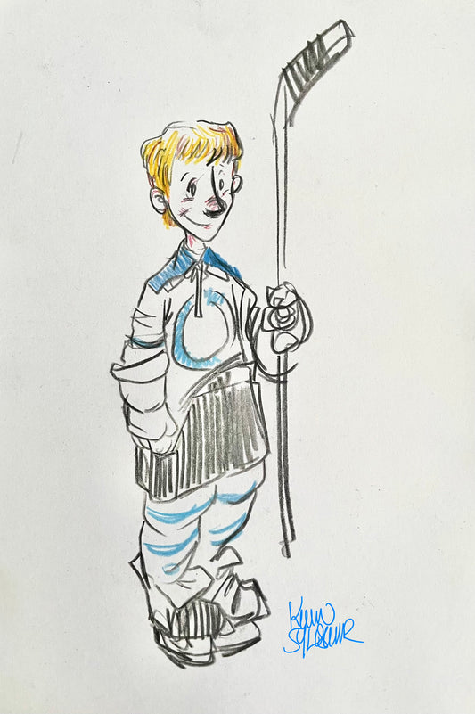 Kevin Sylvester - Study for young Wayne Gretzky from the picture book GREAT (3)