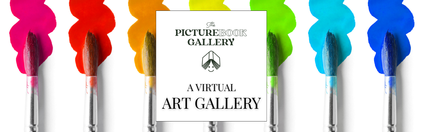 Digital graphic. Text reads "The Picture Book Gallery: A Virtual Art Gallery."