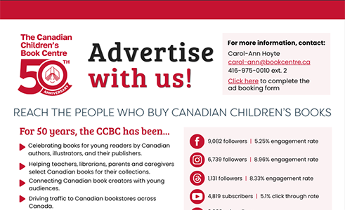 digital graphic featuring page one of the CCBC's advertising kit