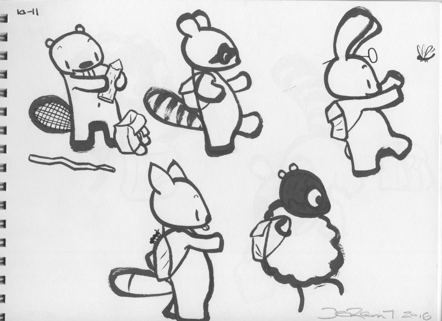 Jeremy Tankard - Hungry Bird Original Drawings