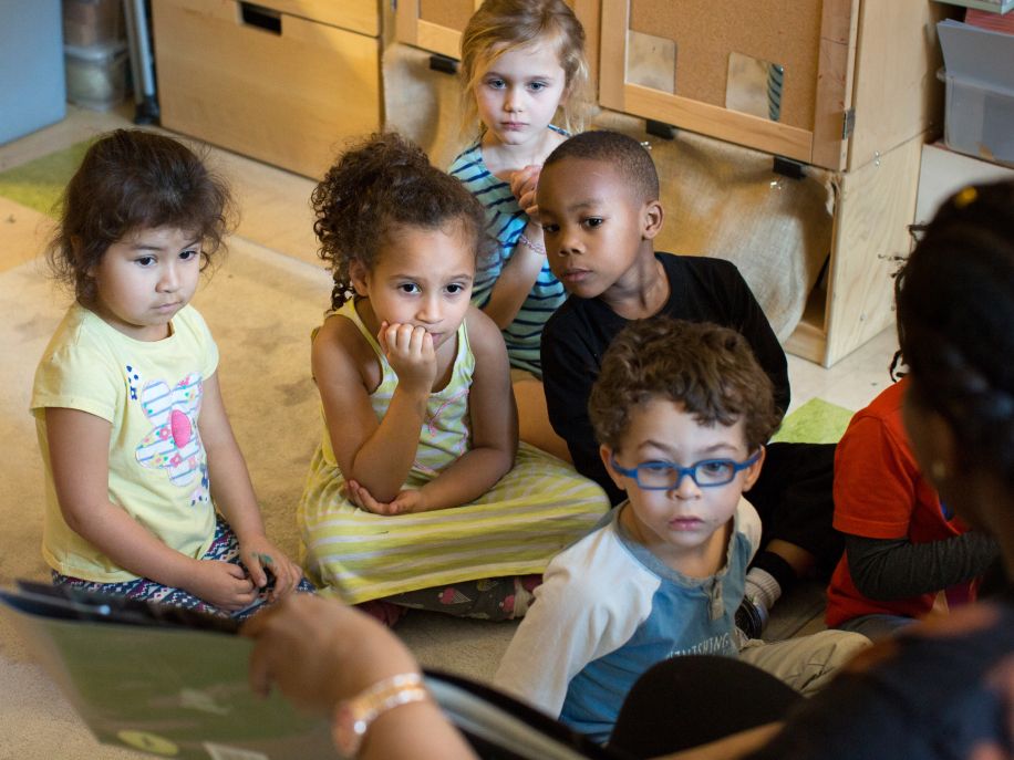 group of children sitting on the floor