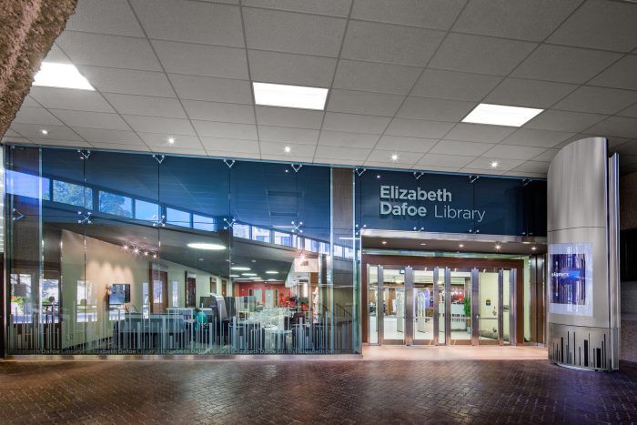 Elizabeth Dafoe Library entrance